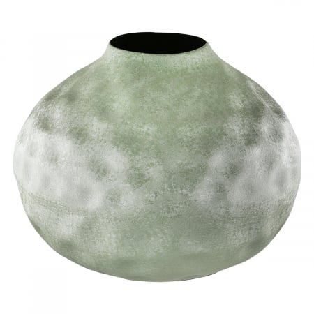 SALE % - Vaza, Verda, Fier, verde, PU 2, H. 19 cm, D. 25 cm