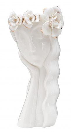 Vaza Woman Cute, Portelan, Alb, 14.8X13X29 cm, Mauro Ferretti [1]