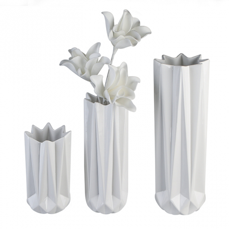 Vaza Zelko portelan alb, inaltime 40 cm [1]