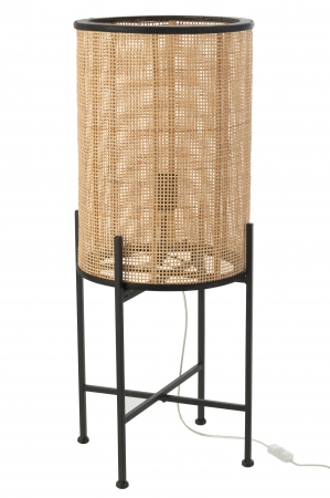 ILUMINAT - Veioza Bamboo, Lemn, Natural, 30x30x77 cm