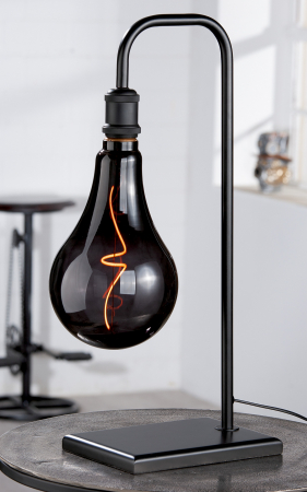 SALE % - Veioza Bulb, Metal, Negru, 30x57x17 cm