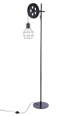SALE % - Veioza Cage, metal, negru, 28x149x24.5 cm