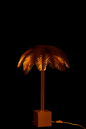 Veioza Coconut Leaves, Metal/Fier, Auriu, 53x53x69 cm [3]