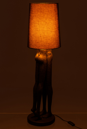 Veioza Couple, Rasina, Negru, 21x21x89.5 cm [2]