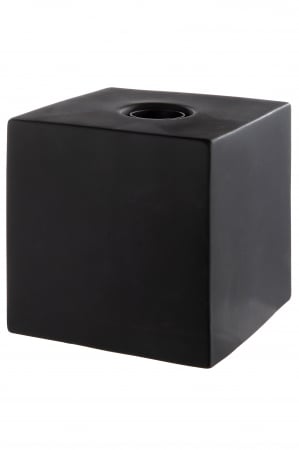 Veioza Cube, Portelan, Negru, 15x15x15 cm [1]