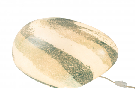 Veioza Dany Stripes, Sticla, Albastru/Verde, 40x30x25.5 cm [1]