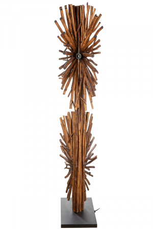 Veioza Dual, Lemn, Maro, 34x54x151 cm [5]