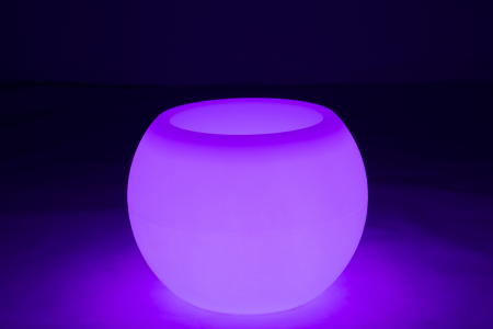 Veioza/Ghiveci Flowerpot, Plastic/Fibre sintetice, Alb/Multicolor, 54x54x43 cm [13]