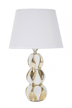 Veioza Glam Balls, Ceramica/Fier, Alb/Auriu, 46x28x28 cm [1]