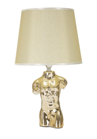 SALE % - Veioza Glam Man, Ceramica/Fier, Auriu, 42.5x25x25 cm