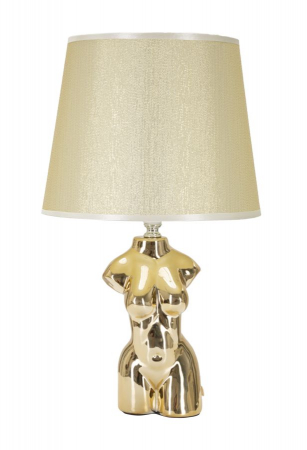 SALE % - Veioza Glam Woman, Ceramica/Fier, Auriu, 42.5x25x25 cm