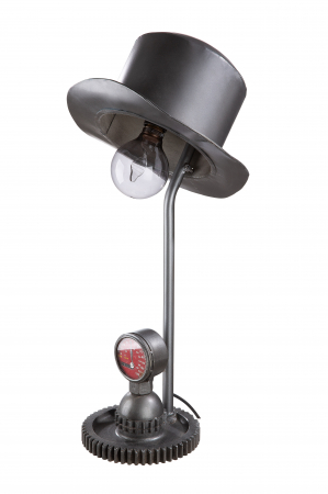 Veioza Hat, Metal, Argintiu, 32x68x32 cm [5]