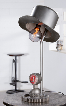 SALE % - Veioza Hat, Metal, Argintiu, 32x68x32 cm