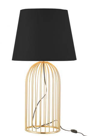 Veioza Joni, Metal/Fier, Negru/Auriu, 25x25x61.5 cm [1]