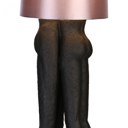 Lampadar Kissing Couple, rasina/panza, argintiu/negru, 156 cm [2]
