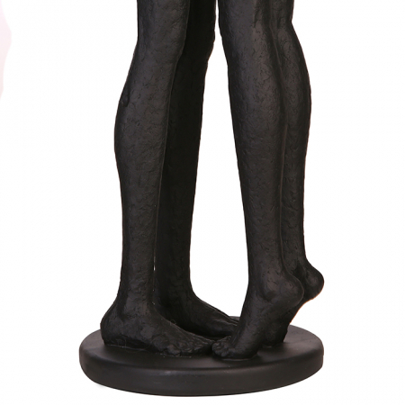 Lampadar Kissing Couple, rasina/panza, argintiu/negru, 156 cm [1]