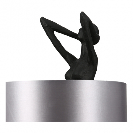 Veioza Lady, rasina/panza, argintiu/negru, 61x25.5 cm [2]
