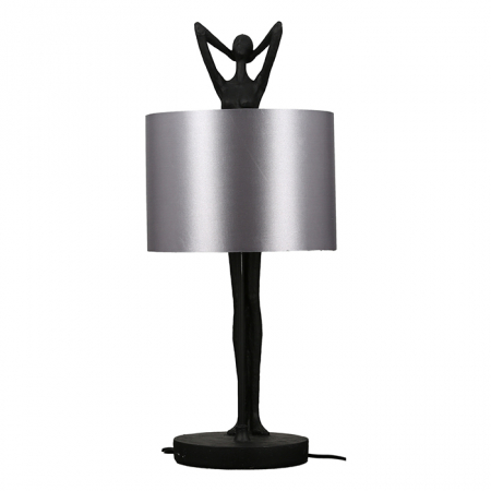 Veioze - Veioza Lady, rasina/panza, argintiu/negru, 61x25.5 cm