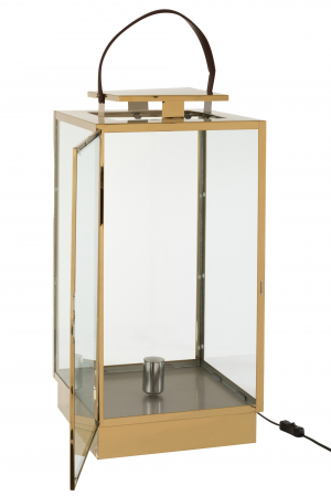 Veioza Lamp, Otel, Auriu, 31x30x75 cm [3]