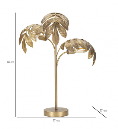 Veioza Leaf, Fier, Auriu, 81x57x57 cm [9]