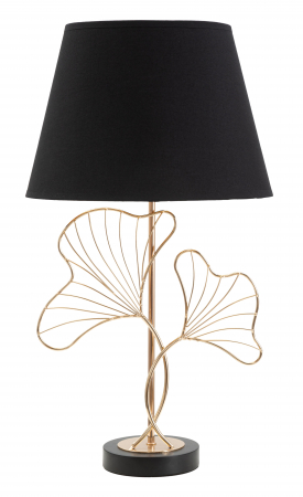 Veioza Leaves, Fier/PVC/Poliester, Negru/Auriu, 60x30x30 cm [3]