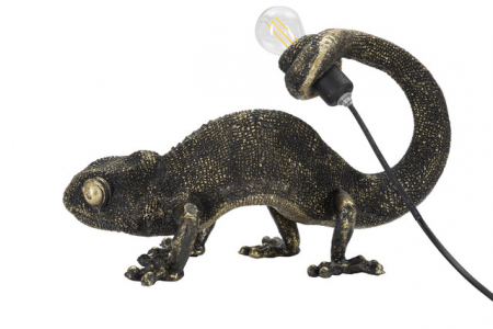 Veioza Lizard, Rasina, Negru/Auriu, 22x37.5x16.5 cm [7]