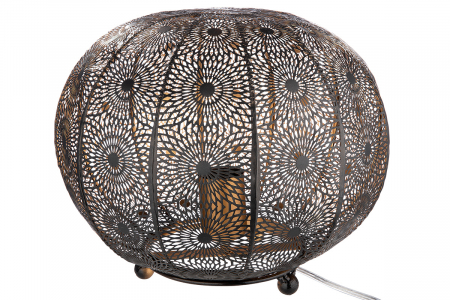 Veioza Menara, Metal, Maro/Negru, 24.5 cm [2]