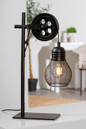 SALE % - Veioza Mesh, metal, negru, 25x46x13 cm