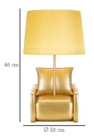 Veioza Mid-century, galbena, ø 26x46 cm [6]