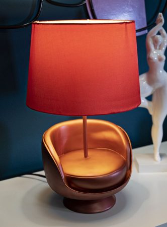 Veioza Mid-century, rosie, ø 26x43 cm [4]