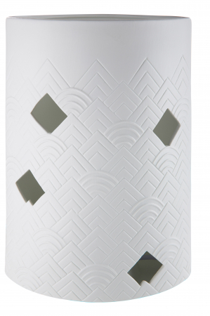 Veioza Modern, Portelan, Alb, 18x28x10.5 cm [2]