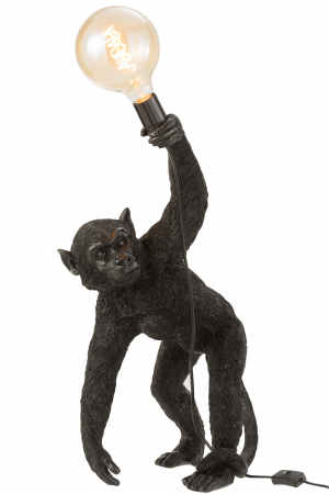 Veioza Monkey Bowing, Rasina, Negru, 38x21x59 cm [2]