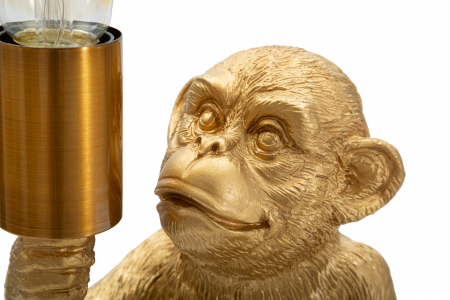 Veioza Monkey, Rasina, Auriu, 25x17x14.5 cm [2]
