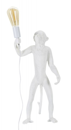 SALE % - Veioză, Monkey, White, Cm Ø 26X34X55