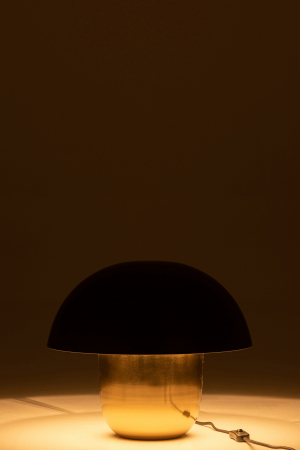 Veioza Mushroom, Metal/Fier, Negru/Auriu, 40x40x35 cm [3]