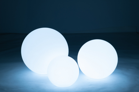 Veioza Outdoors LED, Plastic/Fibre sintetice, Alb/Multicolor, 50x50x50 cm [12]