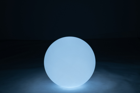 Veioza Outdoors LED, Plastic/Fibre sintetice, Alb/Multicolor, 50x50x50 cm [1]