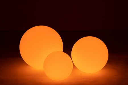 Veioza Outdoors LED, Plastic/Fibre sintetice, Alb/Multicolor, 50x50x50 cm [14]