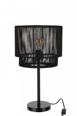 ILUMINAT - Veioza Paul, Metal/Fier, Negru, 29.5x29.5x52.5 cm