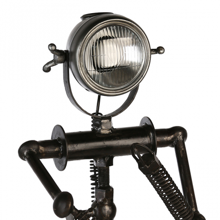 Veioza Robot, fier,negru, 20x30x82 cm [2]