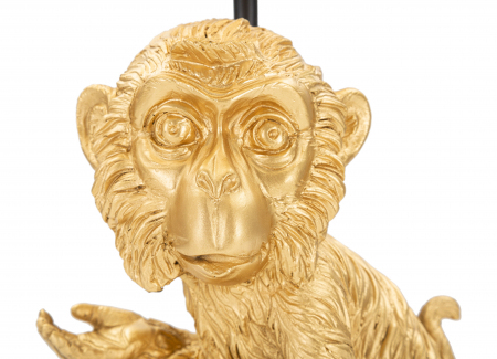 Veioza Sit Monkey, Rasina/Fier/Hartie/Fibre sintetice, Auriu/Negru, 51.5x20x20 cm [2]