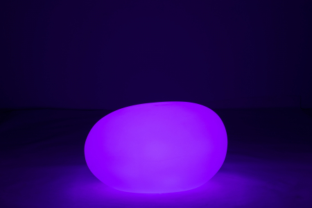 Veioza Stone, Plastic/Fibre sintetice, Alb/Multicolor, 82.5x62x65 cm [15]