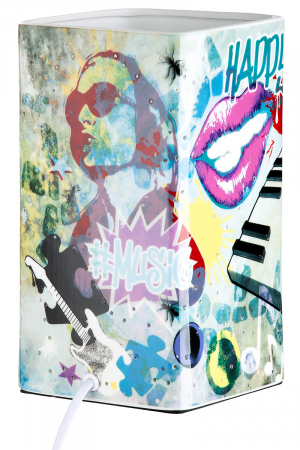 Veioza Street Art, Portelan, Multicolor, 12.5x12.5x22 cm [2]