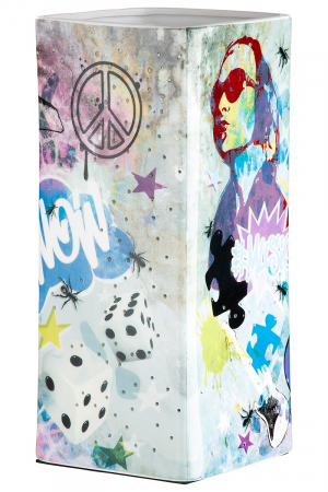 Veioza Street Art, Portelan, Multicolor, 12.5x12.5x28 cm [2]
