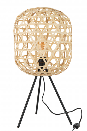 ILUMINAT - Veioza Tripod, Metal/Fier, Natural, 30x30x58 cm