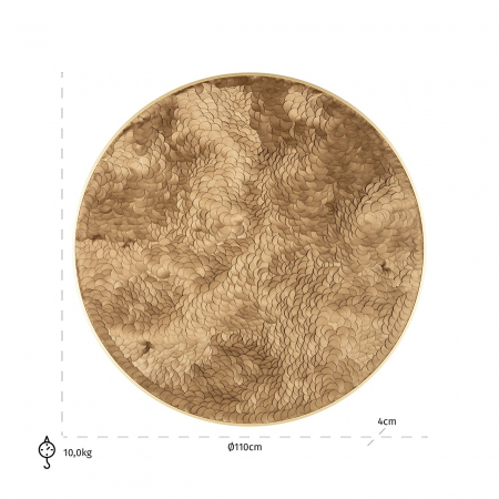 Decoratiune de perete Bloom auriu 110 cm [3]