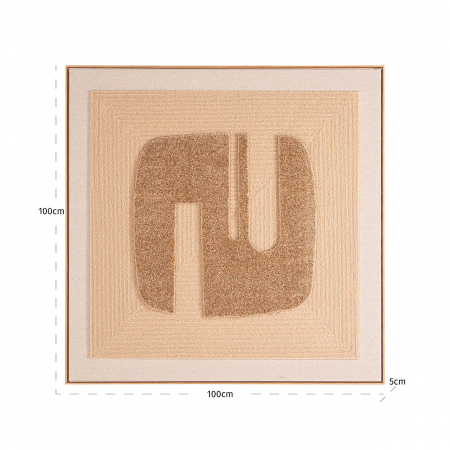 Tablou Seda (Auriu), Dims: 100.0 x 100.0 x 5.0 cm [3]