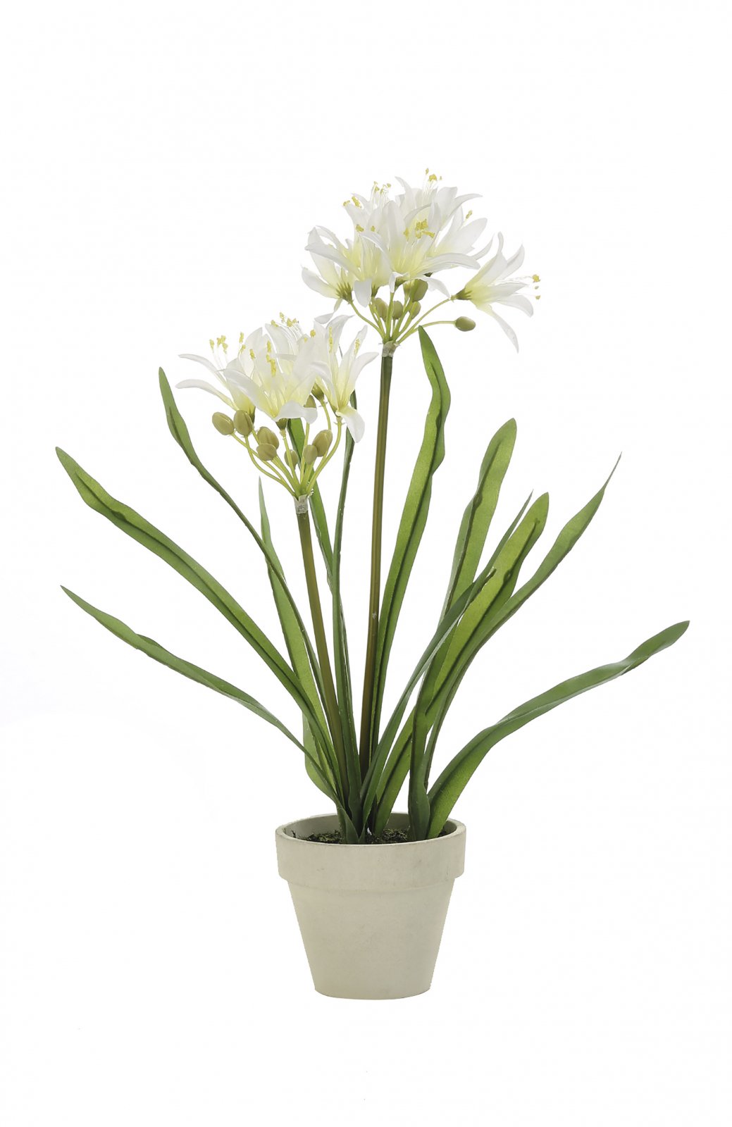 Planta la ghiveci Agapanthus, artificial, alb, 38 cm