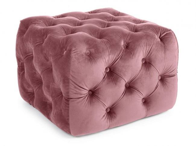 Taburet Roz Taburet Evan, Catifea, Roz, 62x62x46 cm