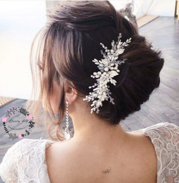 Chyntya - Accesoriu elegant cu perle, pietricele, cristale și frunzulițe [3]